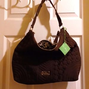NWT VERA BRADLEY BROWN HOBO EXPRESSO PURSE